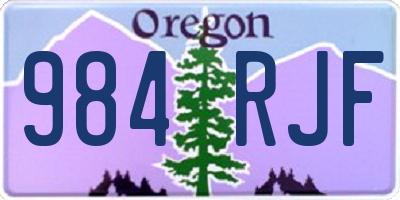 OR license plate 984RJF