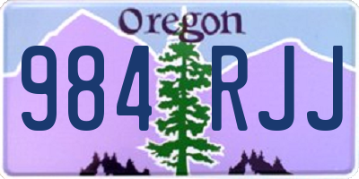 OR license plate 984RJJ