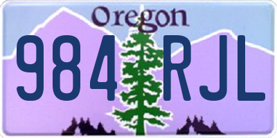 OR license plate 984RJL