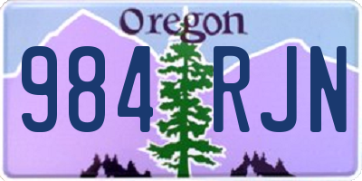 OR license plate 984RJN