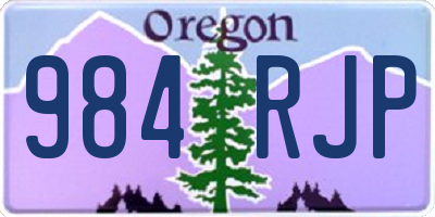 OR license plate 984RJP