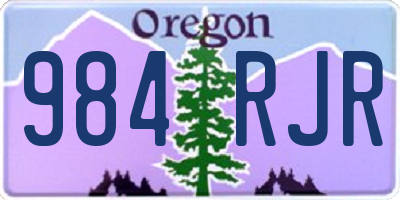 OR license plate 984RJR