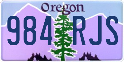 OR license plate 984RJS
