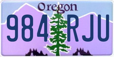 OR license plate 984RJU