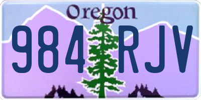 OR license plate 984RJV