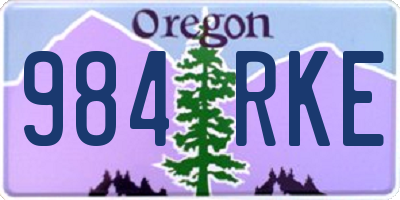 OR license plate 984RKE