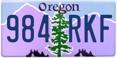 OR license plate 984RKF