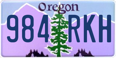 OR license plate 984RKH