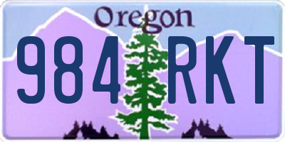 OR license plate 984RKT
