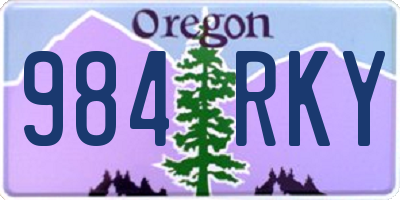 OR license plate 984RKY