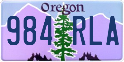 OR license plate 984RLA