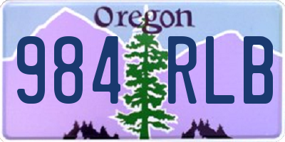 OR license plate 984RLB