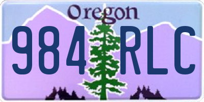 OR license plate 984RLC