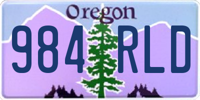 OR license plate 984RLD