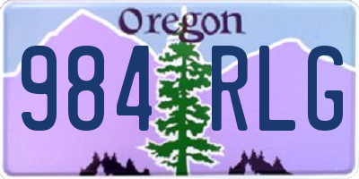 OR license plate 984RLG