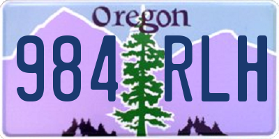 OR license plate 984RLH
