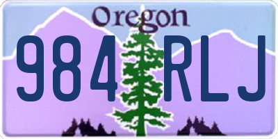 OR license plate 984RLJ