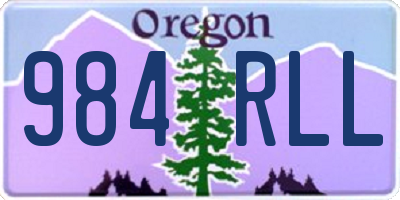 OR license plate 984RLL