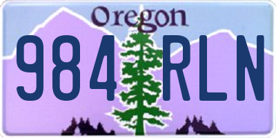 OR license plate 984RLN