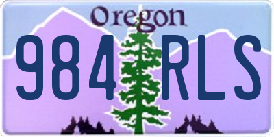 OR license plate 984RLS