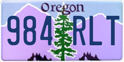 OR license plate 984RLT