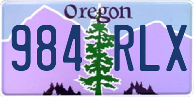 OR license plate 984RLX