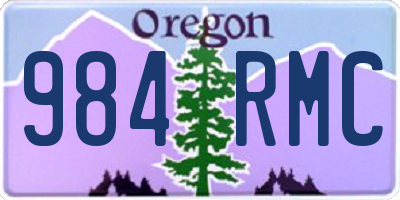OR license plate 984RMC