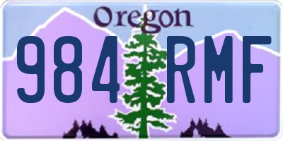 OR license plate 984RMF
