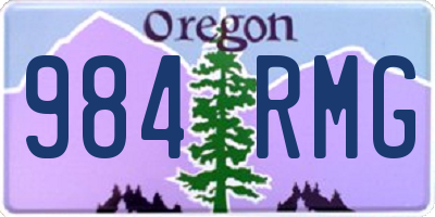 OR license plate 984RMG