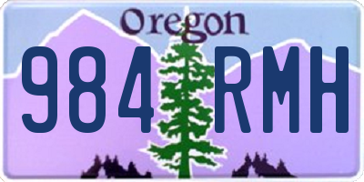 OR license plate 984RMH