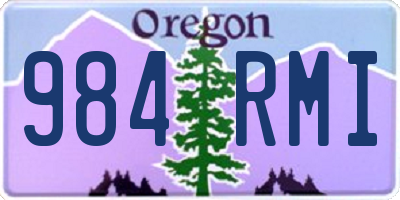 OR license plate 984RMI