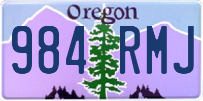 OR license plate 984RMJ