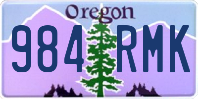 OR license plate 984RMK