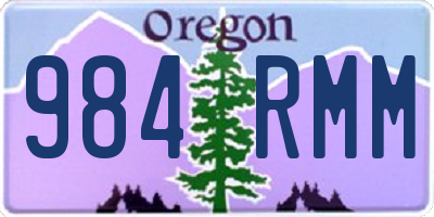 OR license plate 984RMM