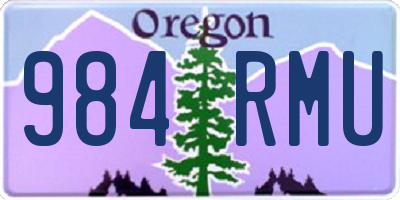 OR license plate 984RMU