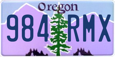 OR license plate 984RMX