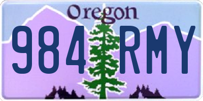 OR license plate 984RMY
