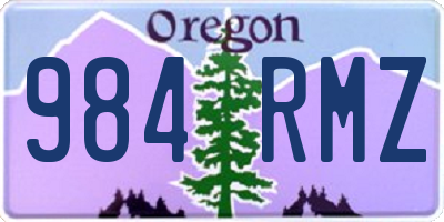 OR license plate 984RMZ