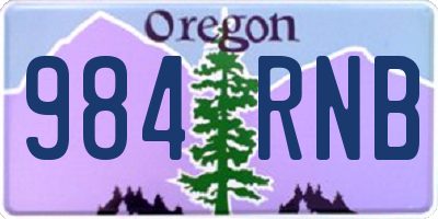 OR license plate 984RNB