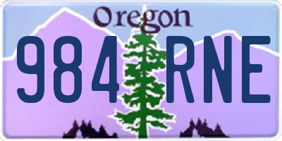 OR license plate 984RNE