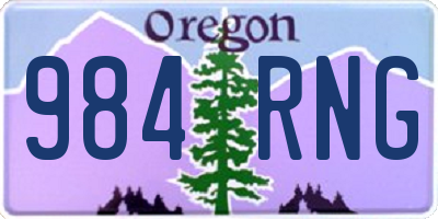 OR license plate 984RNG