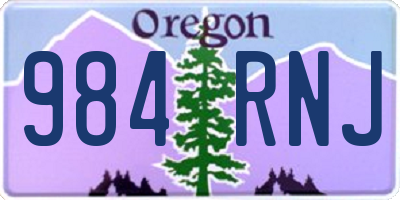 OR license plate 984RNJ