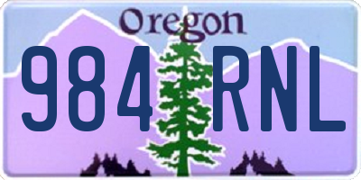 OR license plate 984RNL