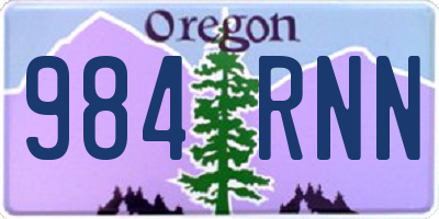 OR license plate 984RNN