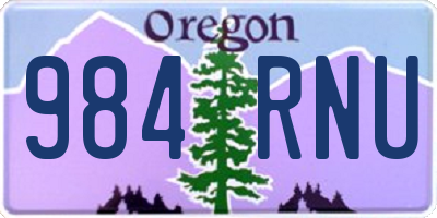 OR license plate 984RNU