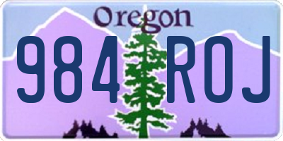 OR license plate 984ROJ