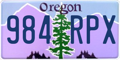 OR license plate 984RPX