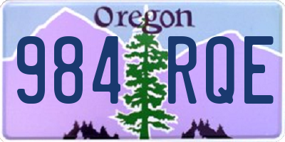 OR license plate 984RQE