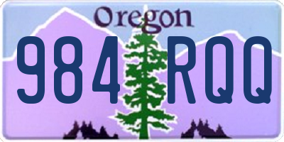 OR license plate 984RQQ