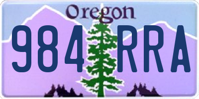 OR license plate 984RRA
